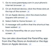 Parentpay - Our new online payment service